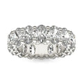 5 5/8 CTW Oval Lab Grown Diamond Couture Classic Eternity Ring 14K White Gold (G-VS)