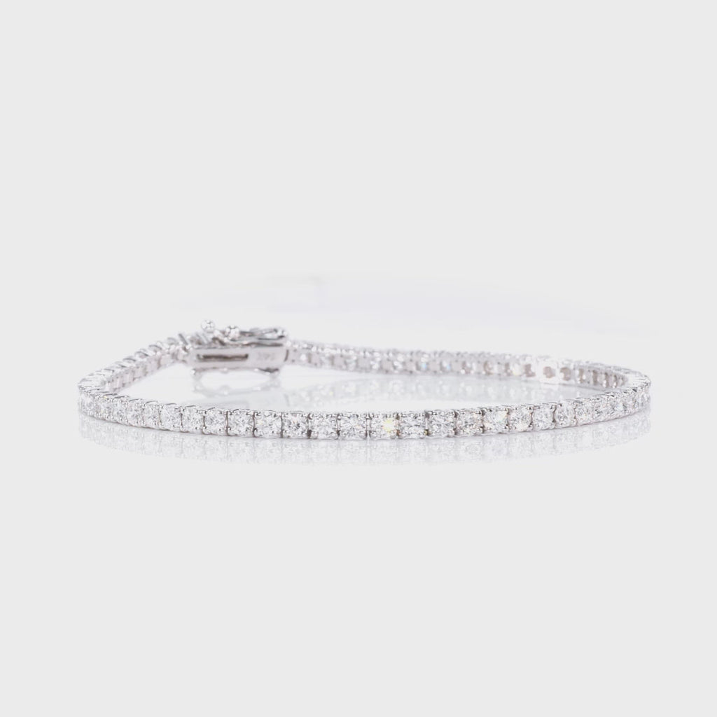 4.00 CTW AGI Certified Lab-Grown Diamond (G/VS) Tennis Bracelet in Choice of 14K White or Yellow Gold