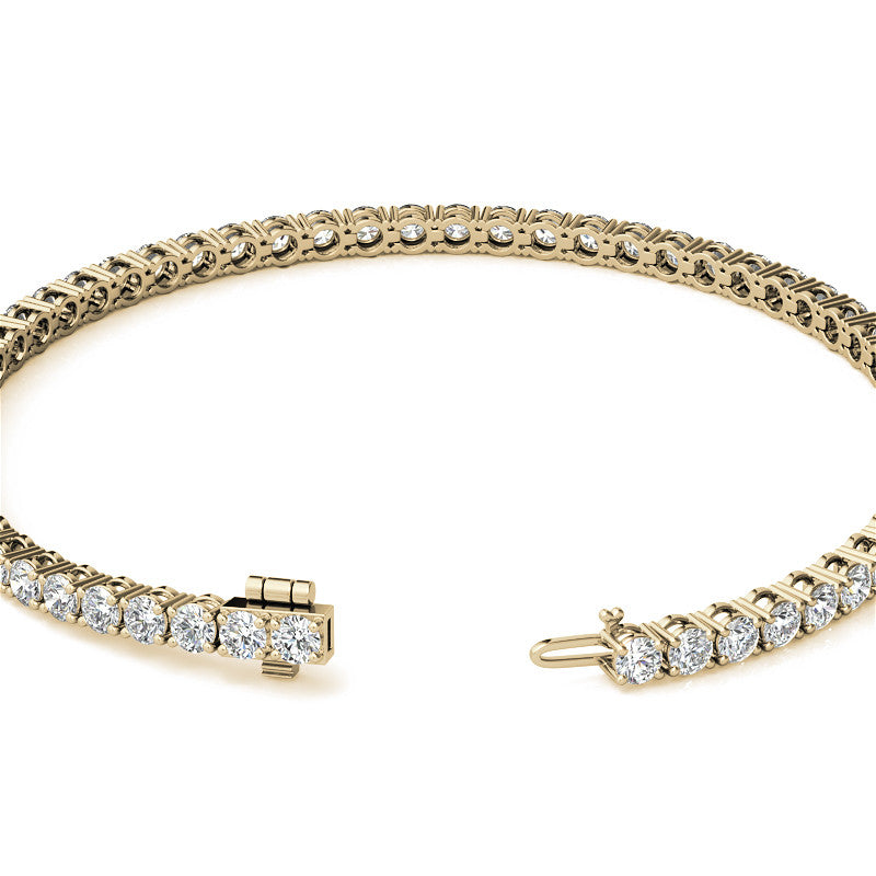 4.00 CTW AGI Certified Lab-Grown Diamond (G/VS) Tennis Bracelet in Choice of 14K White or Yellow Gold