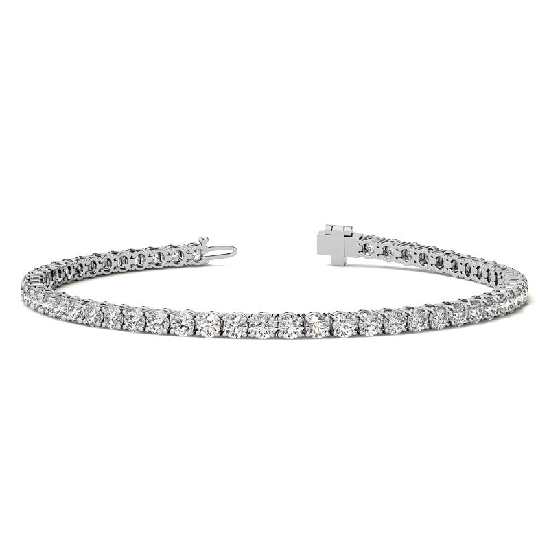 4.00 CTW AGI Certified Lab-Grown Diamond (G/VS) Tennis Bracelet in Choice of 14K White or Yellow Gold