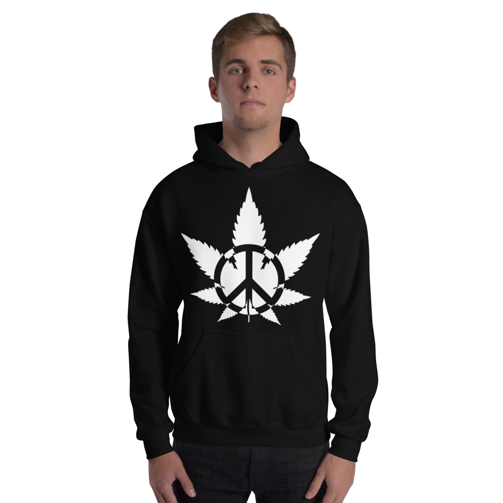 Peace Weed Tane Hoodie Black
