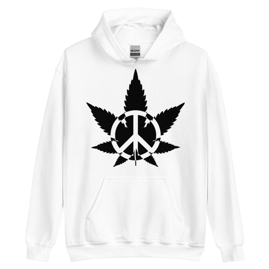 Peace Weed Tane Hoodie White