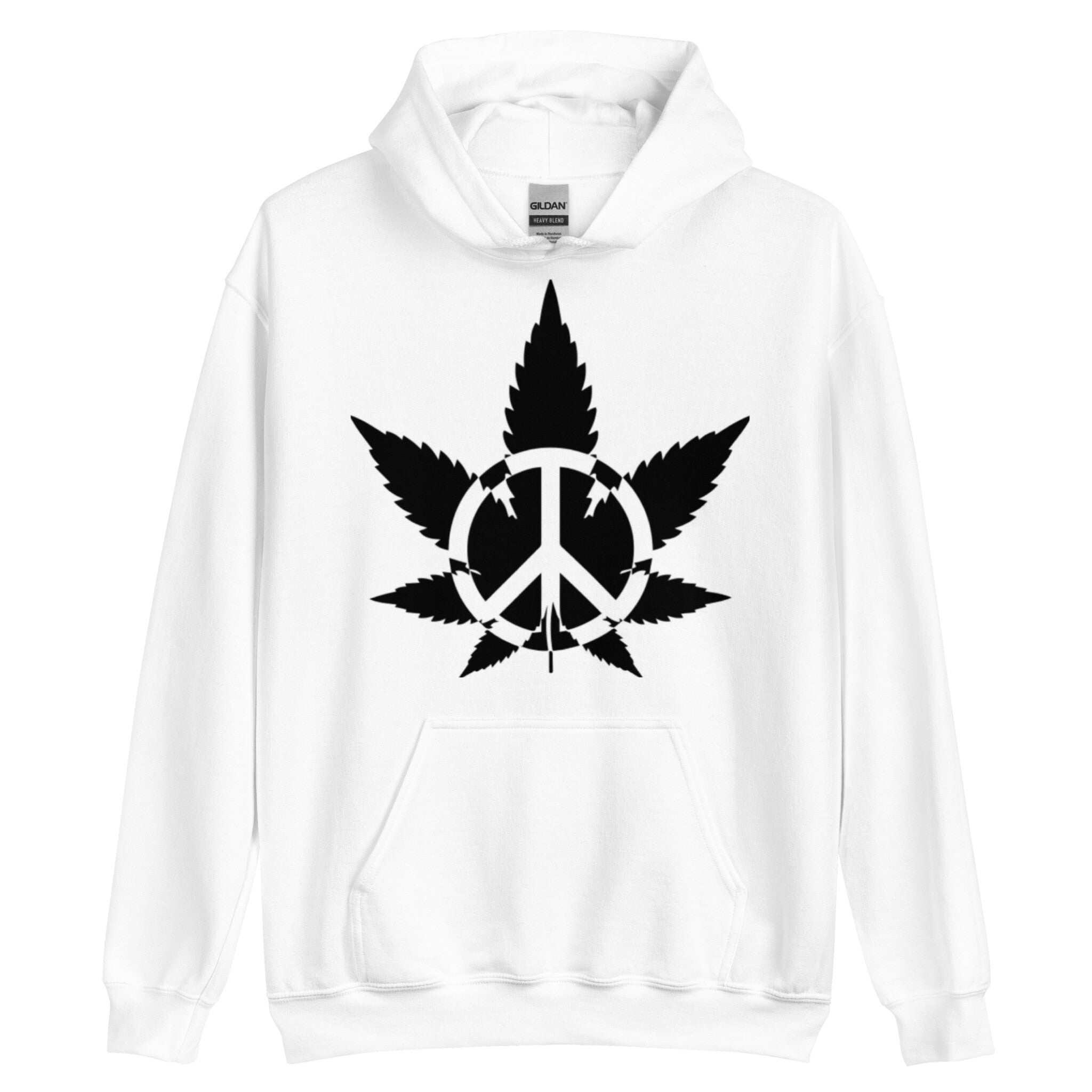 Peace Weed Tane Hoodie White