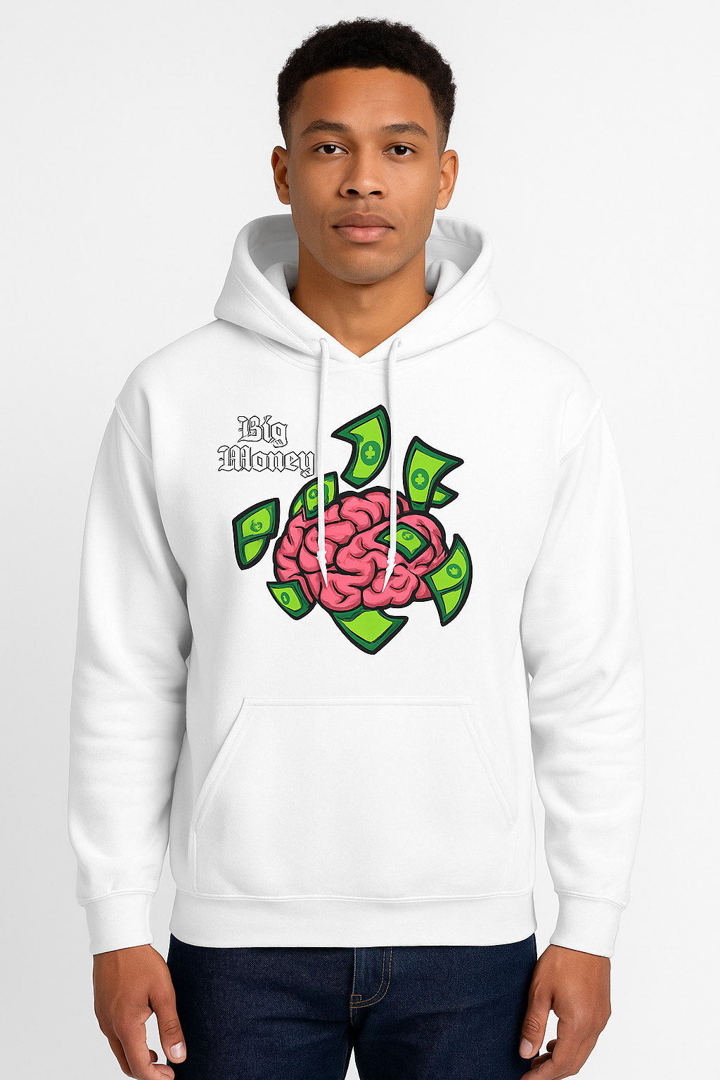 Designer Big Money White Tane Hoodie
