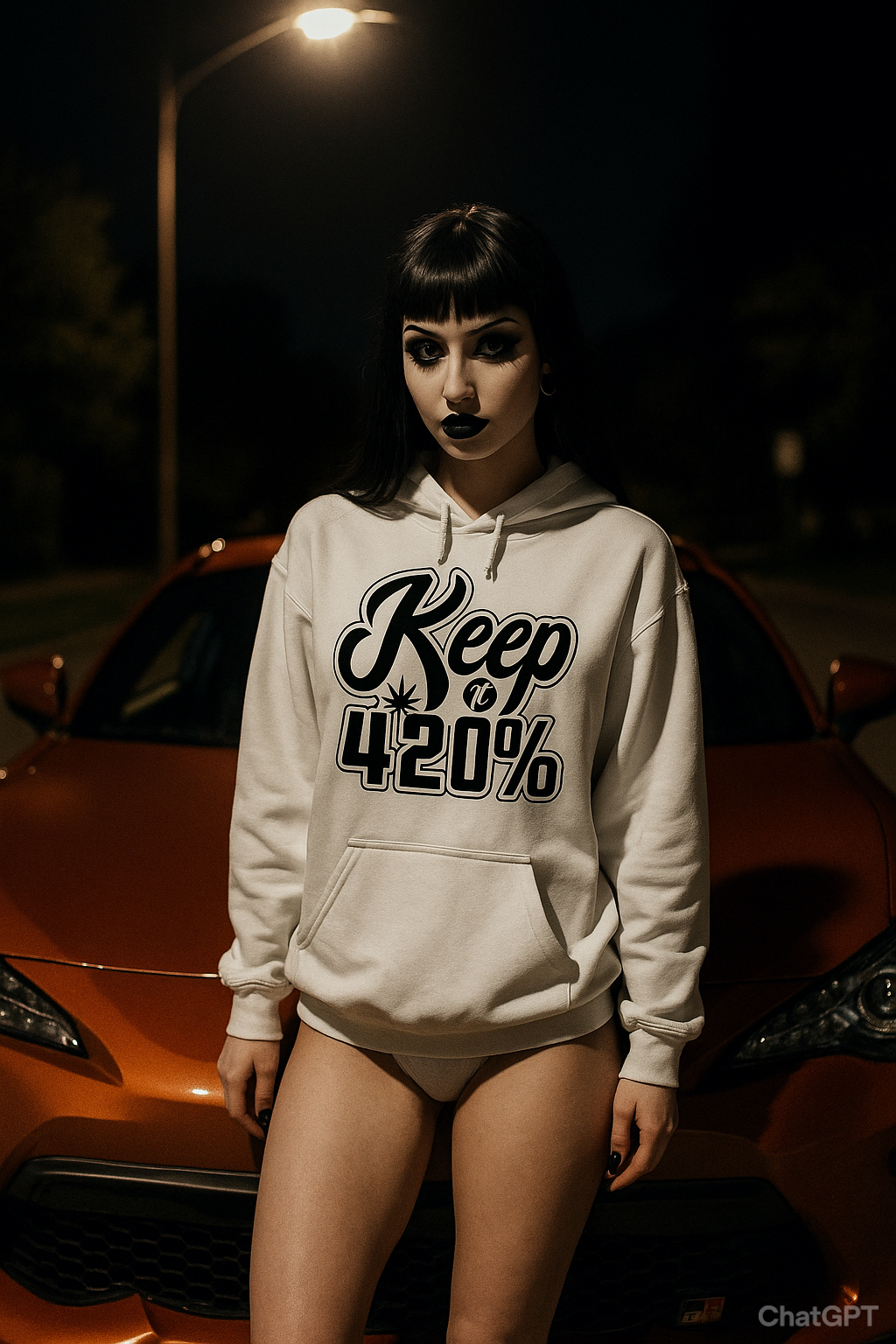 Designer Keep It 420 White Tane Hoodie