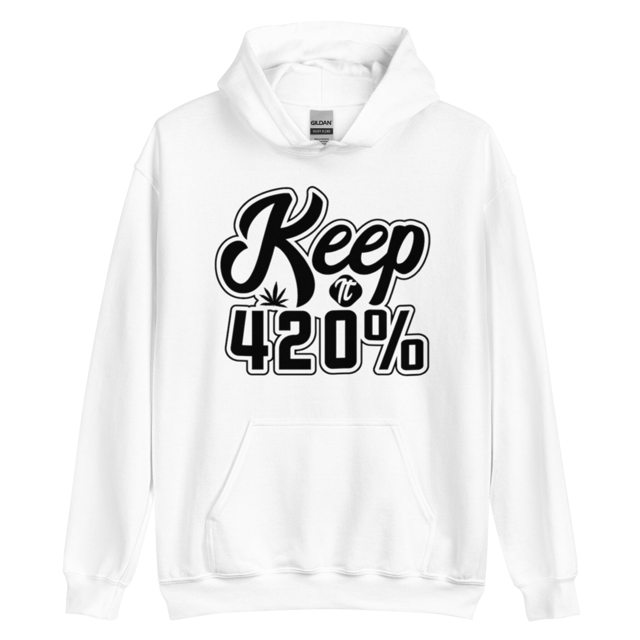 Designer Keep It 420 White Tane Hoodie