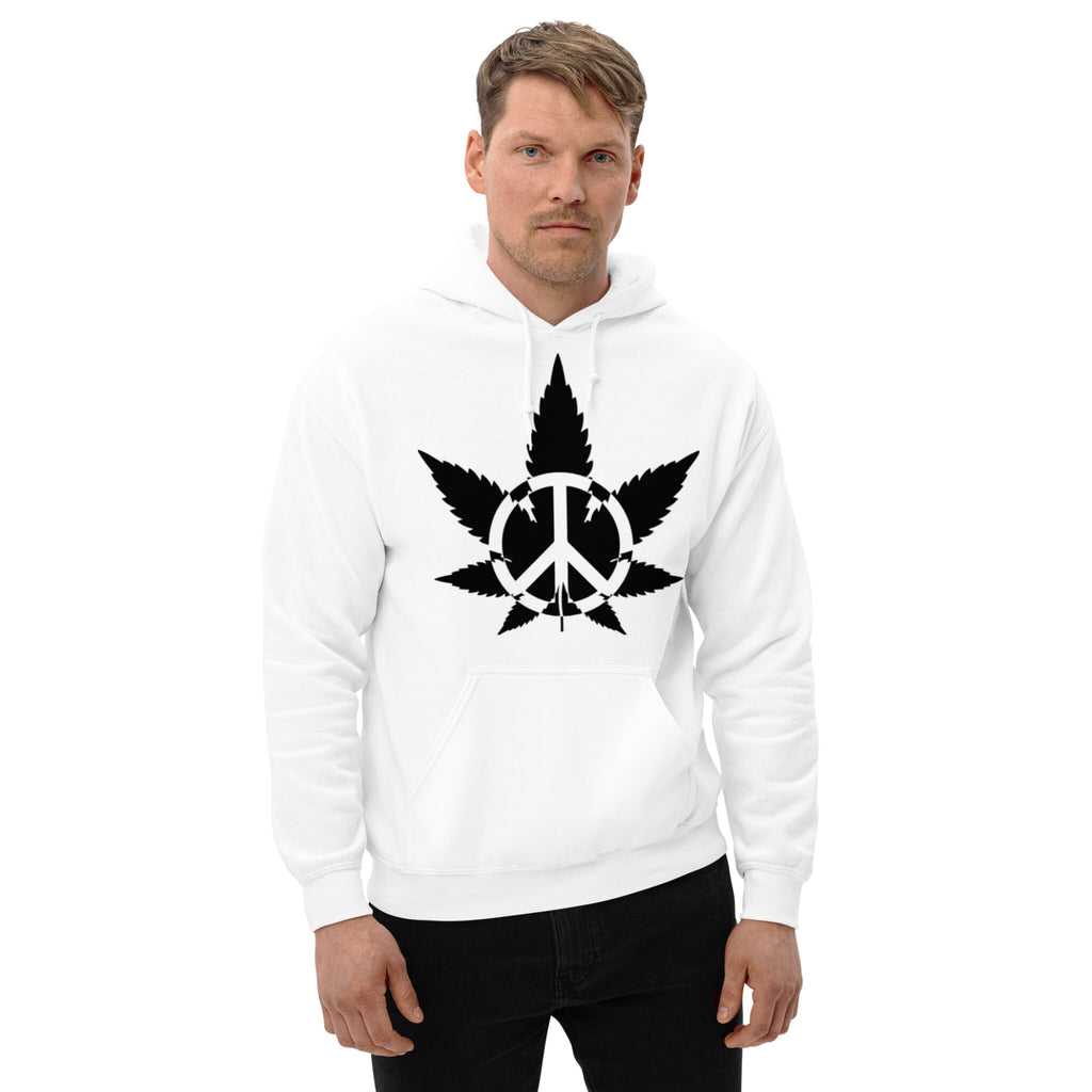 Peace Weed Tane Hoodie White