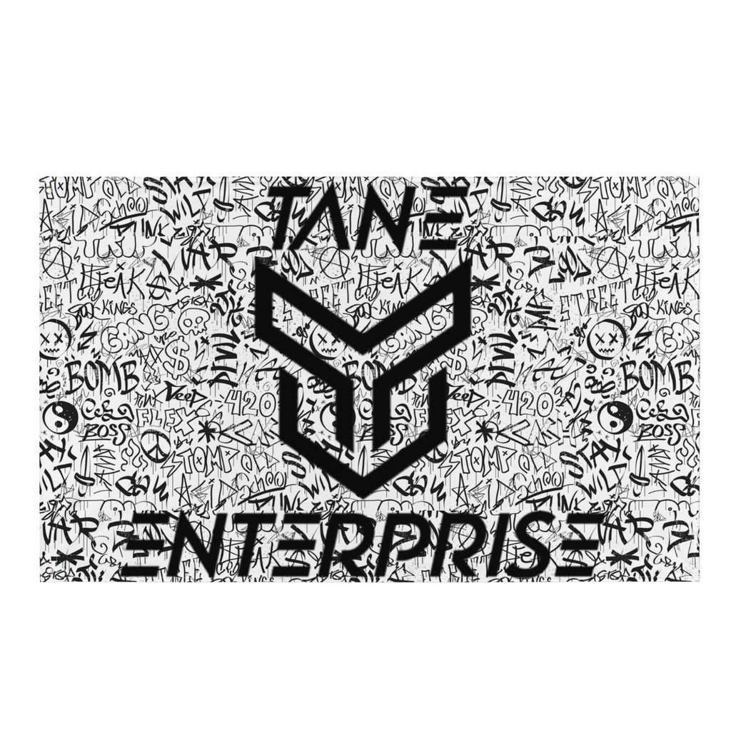 Designer Graffiti Tane Enterprise Flag White