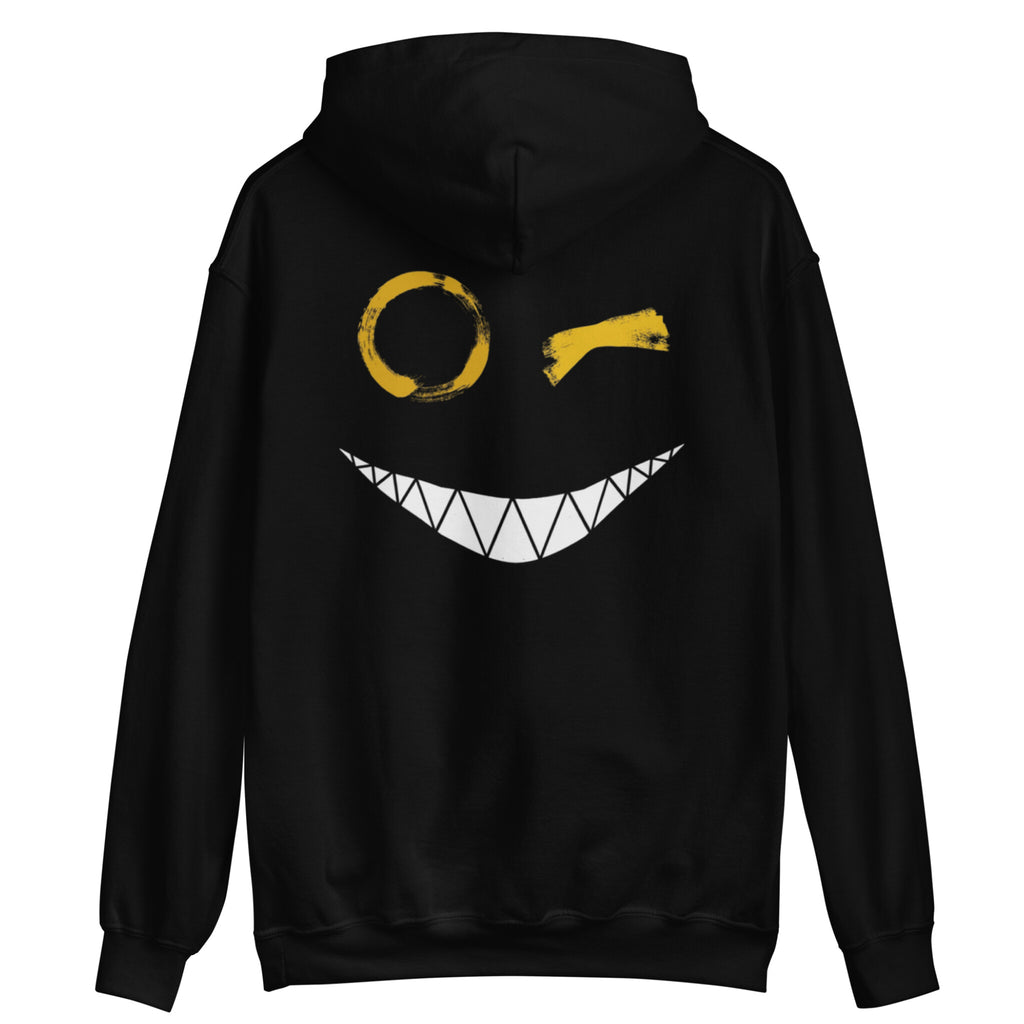 Try To See The Good Things Wink Smiley Tane Hoodie Black