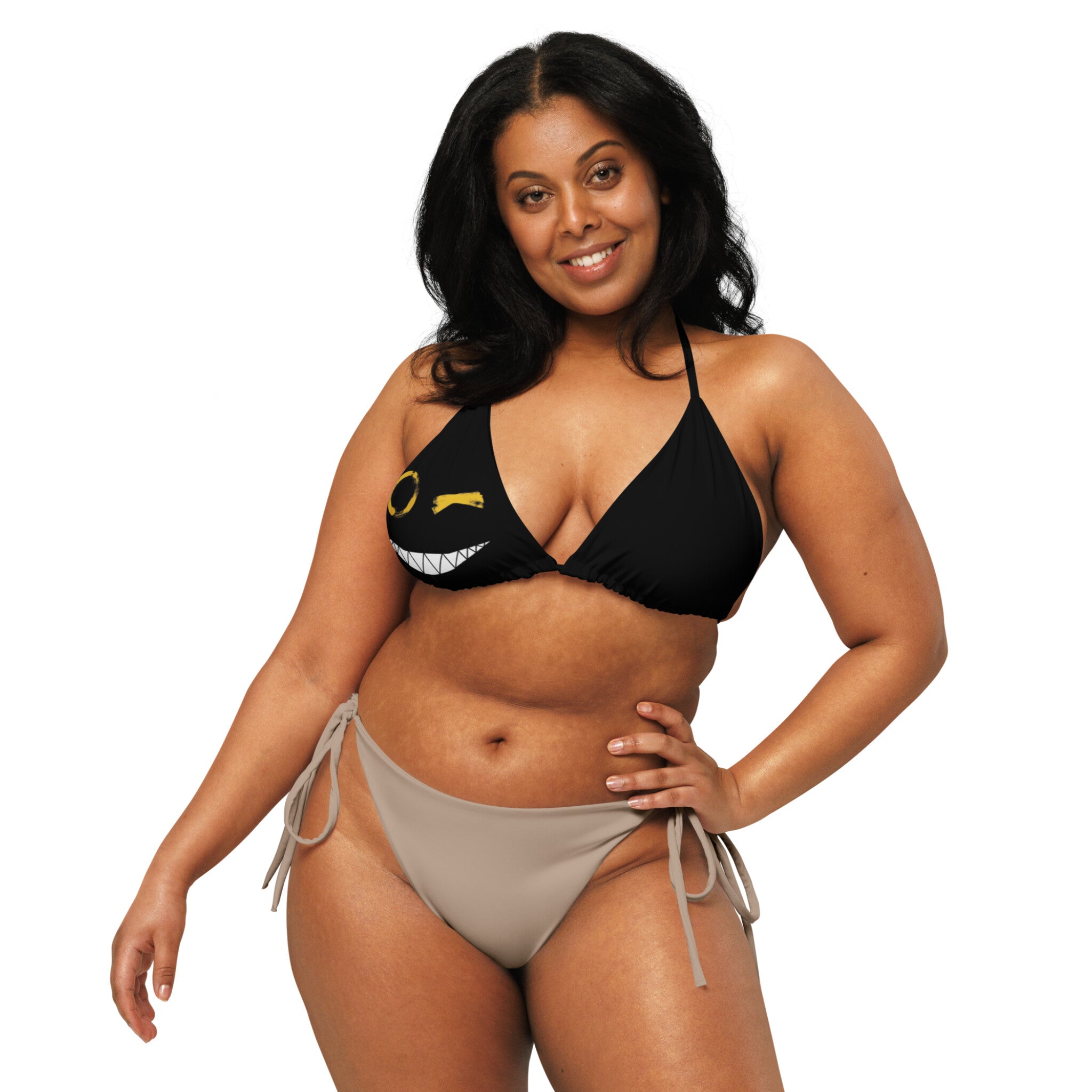 Wink Smiley Tane String Bra Black