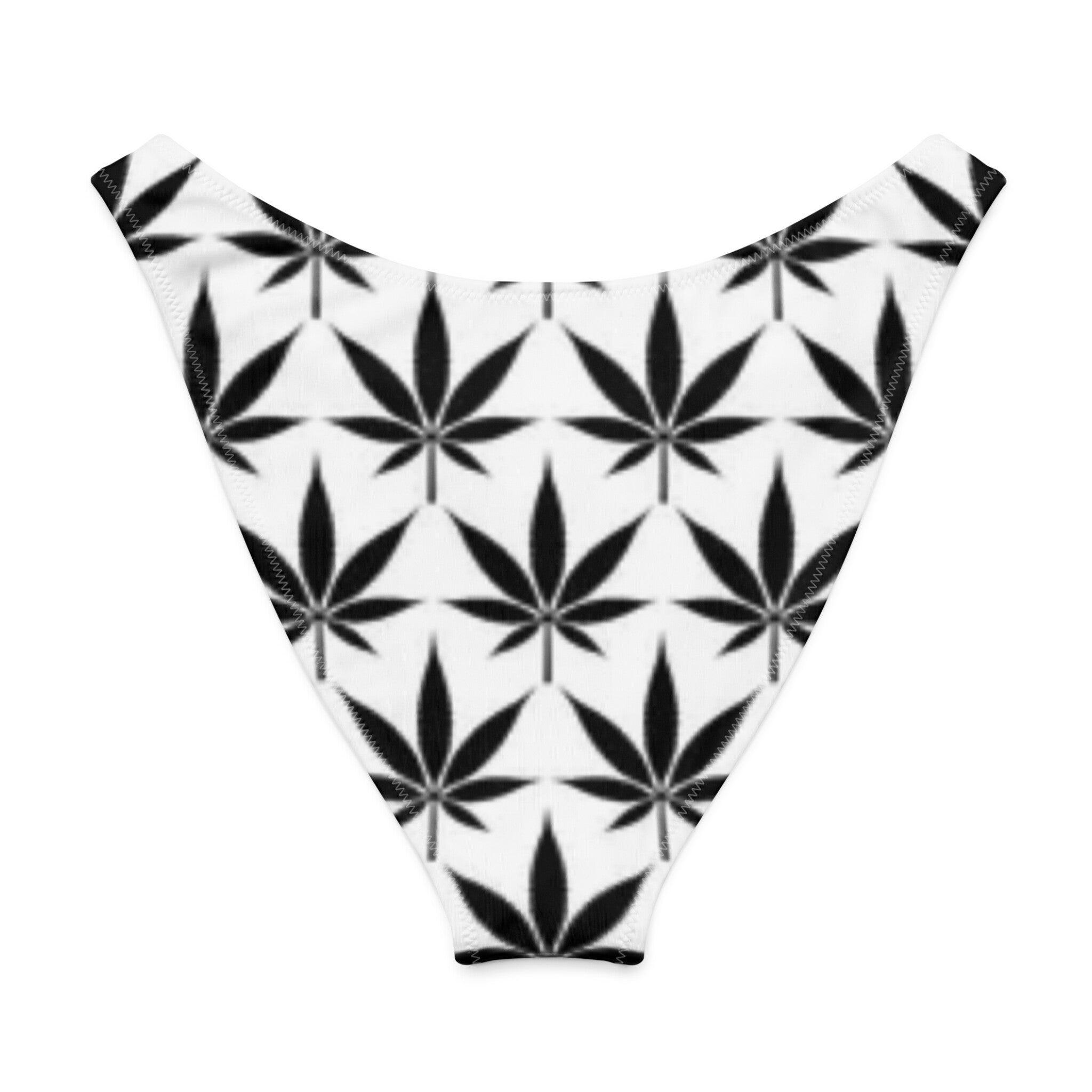 Designer Weed Tane V-cut Panties White