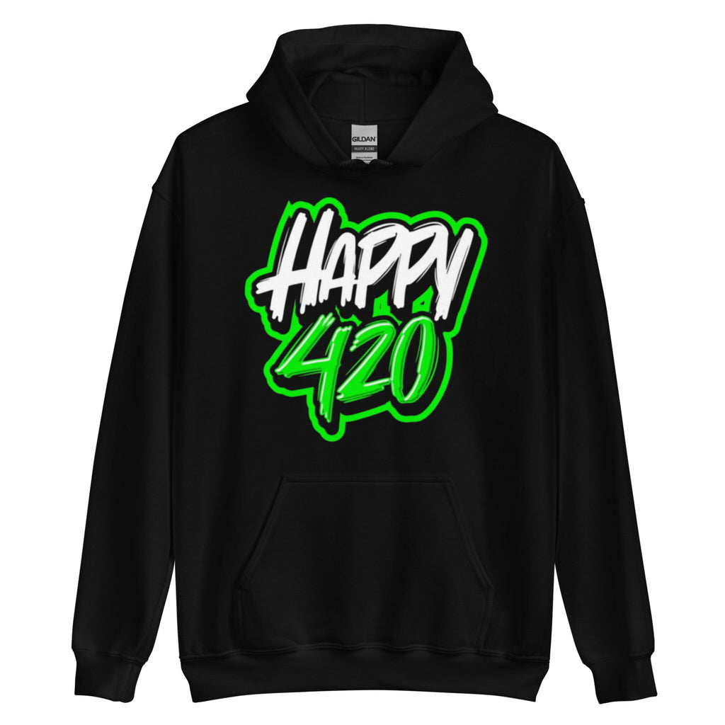 Designer Happy 420 Black Tane Hoodie