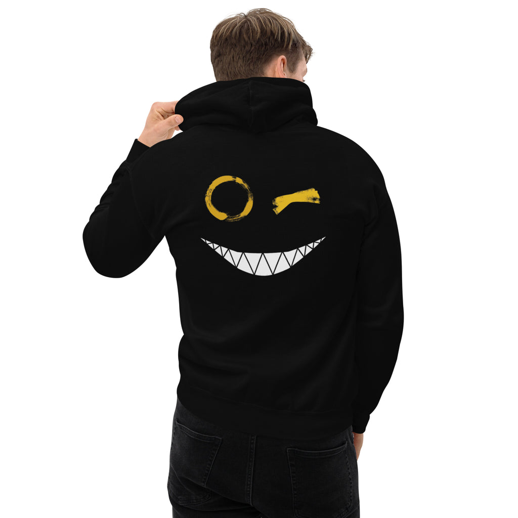 Try To See The Good Things Wink Smiley Tane Hoodie Black