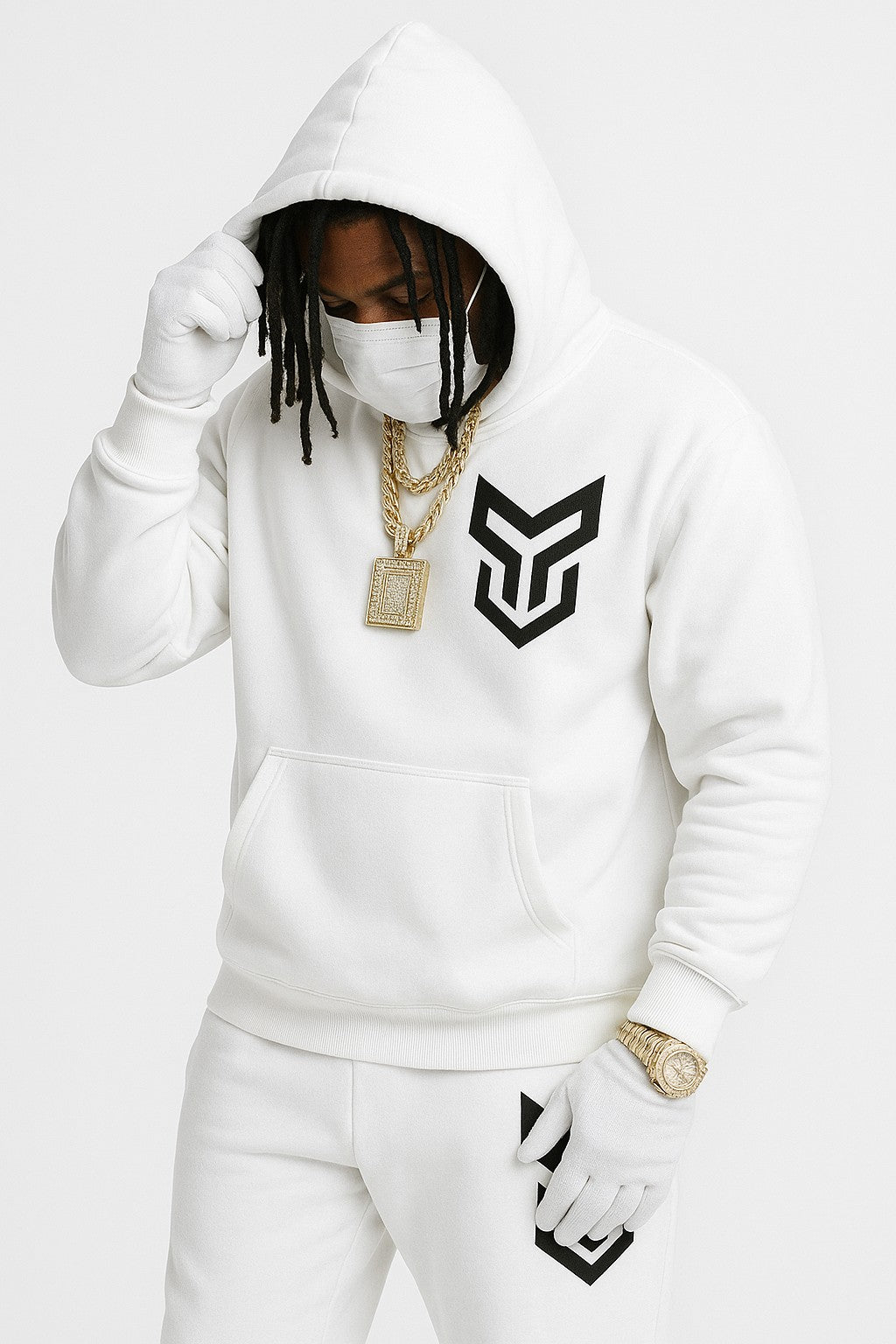 Tane Logo Hoodie White