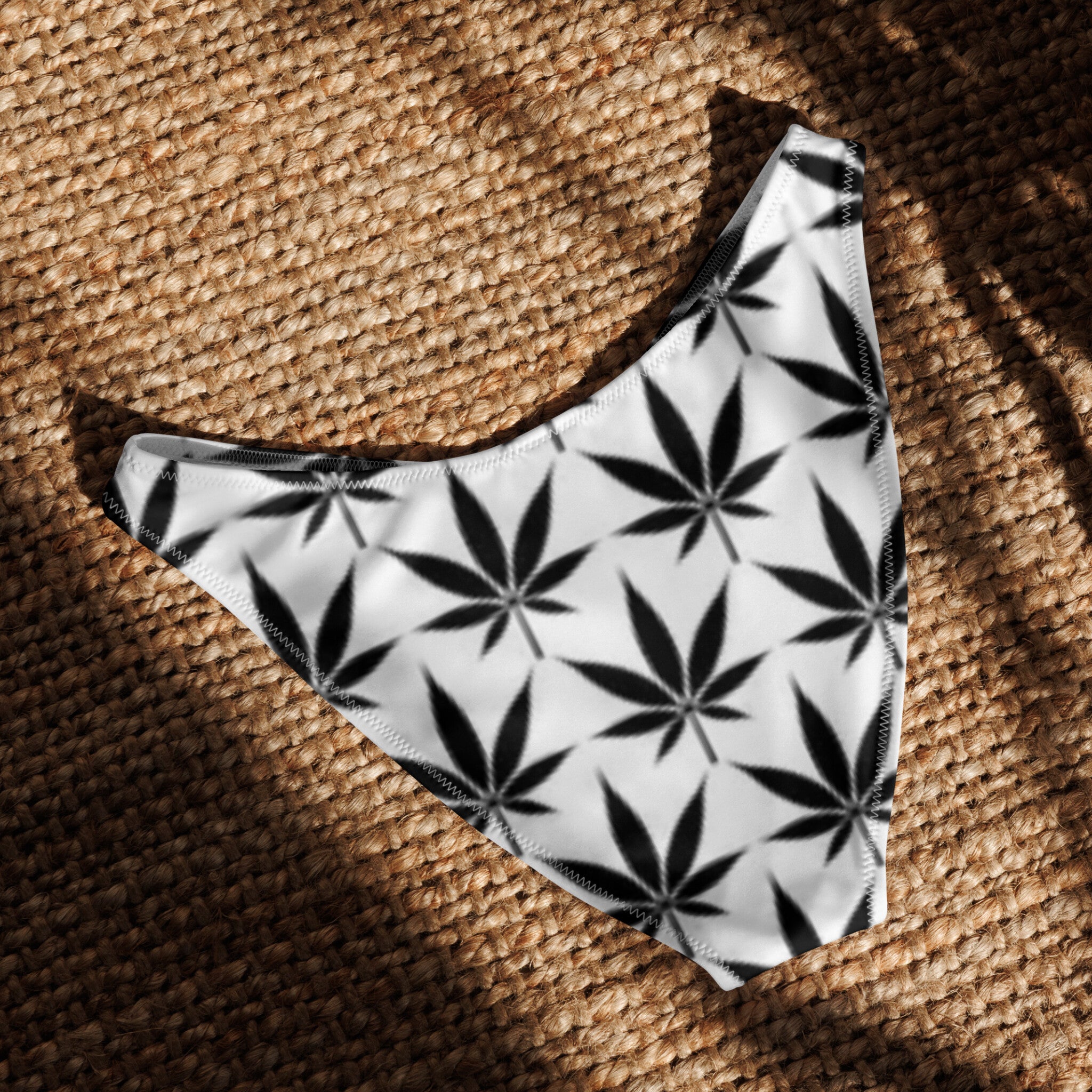 Designer Weed Tane V-cut Panties White